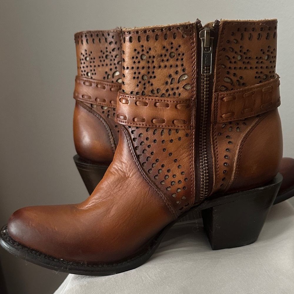J.B. Dillon Tan Leather Western Boots - Picture 5 of 8